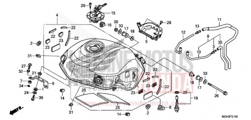 FUEL TANK VFR1200XDD de 2013